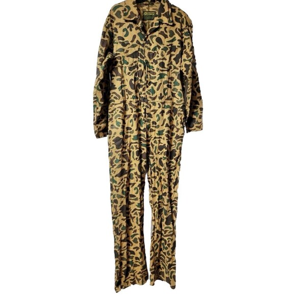 Vintage 70’s Hunter’s Choice Duck Camo Coveralls - Picture 1 of 5